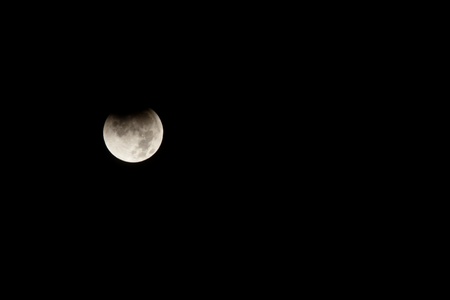Lunar eclipse occurs when the Moon passes behind the Earth so that the Earth blocks the Sun's rays from striking the Moon.の写真素材