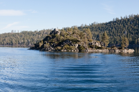 Fannette Island is the only island in Lake Tahoe, California/Nevada, United States. It lies within Emerald Bay.の写真素材