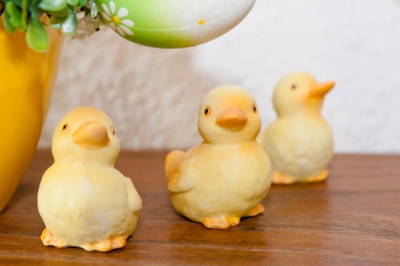 Traditional Polish Easter decorations inside a house.の写真素材