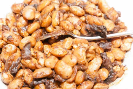 Baked beans is a dish containing beans, sometimes baked but, despite the name, usually stewed, in a...