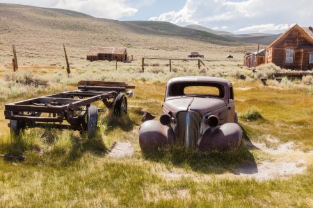 Bodie is a ghost town in the Bodie Hills east of the Sierra Nevada mountain range in Mono County, California, United Statesの写真素材