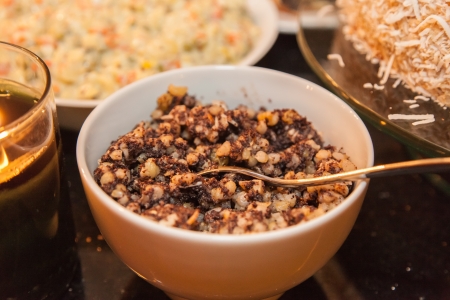 Kutia is a sweet grain pudding often the first dish in the traditional twelve-dish Christmas Eve supper.の写真素材