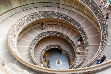 Spiral staircase in a Museum of Vaticanのeditorial素材