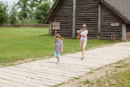 Archaeological open air museum Biskupin is an archaeological site and a life-size model of an Iron Age fortified settlement in north-central (Wielkopolska) Poland (Kuyavian-Pomeranian Voivodeship).のeditorial素材