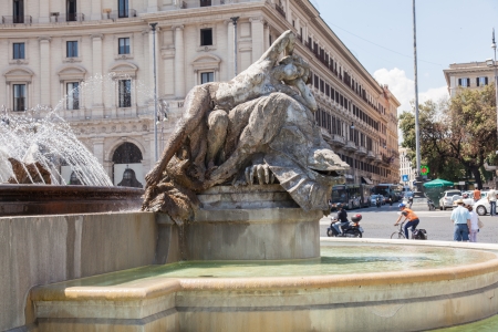 The Fountain of the Naiads on Piazza della Repubblicaのeditorial素材