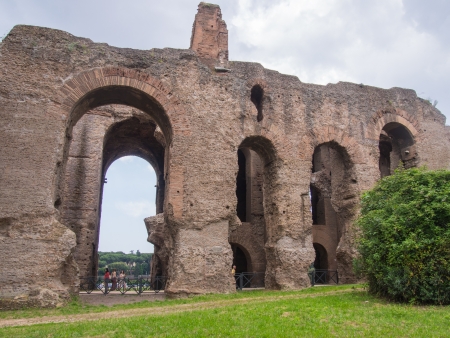 House of Augustus is the first major site upon entering the Palatine Hill in Rome, Italy. It served as the primary residence of Caesar Augustus during his reign.の写真素材