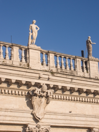 Capitoline Hill between the Forum and the Campus Martius, is one of the seven hills of Rome. It was the citadel of the earliest Romans.の写真素材