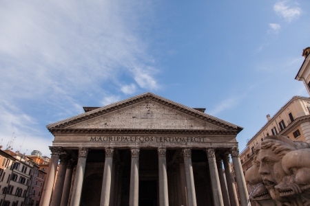 Pantheon is a building in Rome, Italy, commissioned by Marcus Agrippa during the reign of Augustus as a temple to all the gods of ancient Rome.のeditorial素材