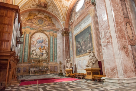 Basilica of St. Mary of the Angels and the Martyrs is a titular basilica church in Rome, built inside the frigidarium of the Baths of Diocletian in the Piazza della Repubblica.のeditorial素材