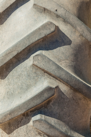 Closeup of large tractor tire thread.の写真素材