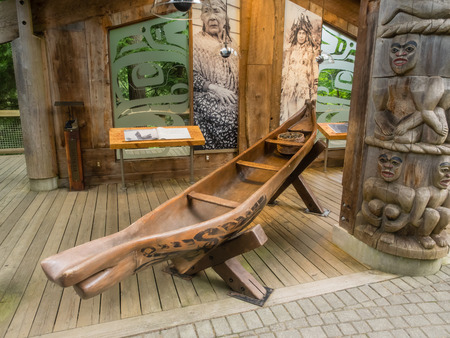 Capilano Suspension Bridge is a simple suspension bridge crossing the Capilano River in the District of North Vancouver, British Columbia, Canada.の写真素材