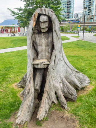 Wood Carving at Telus Science World Parkの写真素材