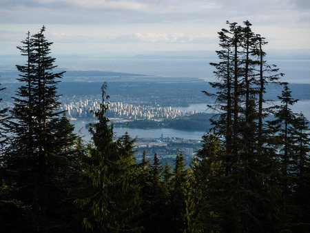 View of vancouver from grouse mountainの写真素材
