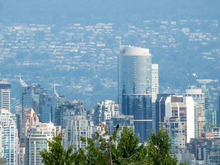 View of Vancouver from Queen Elizabeth Park is a municipal park located on Little Mountain.の写真素材