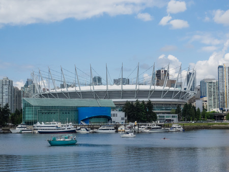 BC Place is a multi-purpose stadium located at the north side of False Creek, in Vancouver, British Columbia, Canada.のeditorial素材