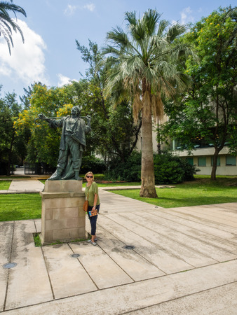 Laribal Gardens are sculpted by terraces, pathways, small squares, ponds and lush, established plant life.の写真素材