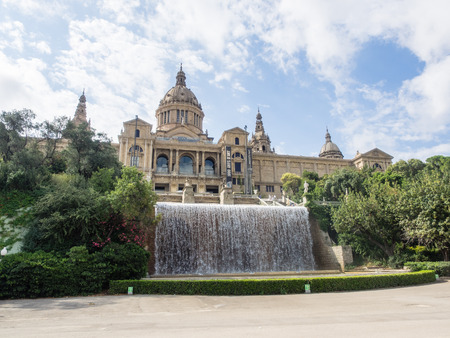 Palau Nacional, situated in MontjuÃ¯c (Barcelona), is a palace constructed between the years 1926 and 1929 for the 1929 International Exhibition in Barcelona.のeditorial素材