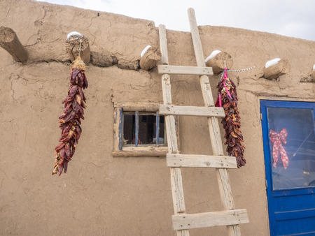 Taos Pueblo is an ancient pueblo belonging to a Tiwa-speaking Native American tribe of Pueblo people.のeditorial素材
