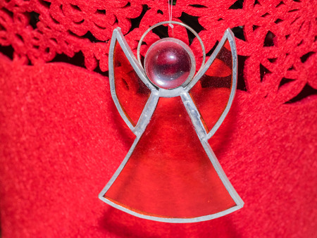 Little figurine used as Christmas decoration at home.の写真素材