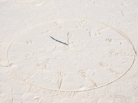 White Sands National Monument is a field of white sand dunes composed of gypsum crystals. It is the largest gypsum dune field in the world.の写真素材