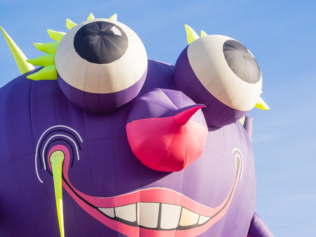 WINDSOR, CA/USA - June 20, 2015: 25th Annual Sonoma County Hot Air Balloon Classic is a yearly event where you can experience balloons up close, watch them launch, and even take tethered rides.のeditorial素材