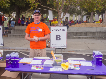 SAN JOSE, CA/USA - October 10, 2015: San Jose Walk to End Alzheimerâs is a part the worldâs largest event to raise awareness and funds for Alzheimerâs care, support and research.のeditorial素材