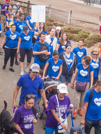 SAN JOSE, CA/USA - October 10, 2015: San Jose Walk to End Alzheimerâs is a part the worldâs largest event to raise awareness and funds for Alzheimerâs care, support and research.のeditorial素材