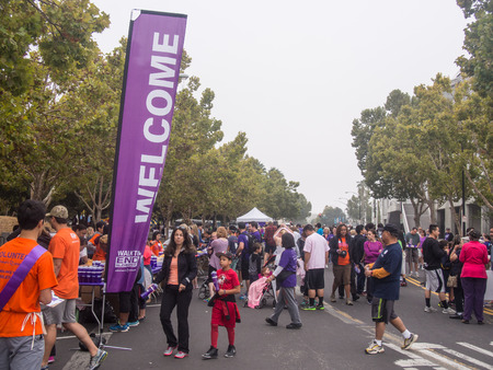 SAN JOSE, CA/USA - October 10, 2015: San Jose Walk to End Alzheimerâs is a part the worldâs largest event to raise awareness and funds for Alzheimerâs care, support and research.のeditorial素材