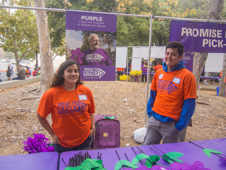 SAN JOSE, CA/USA - October 10, 2015: San Jose Walk to End Alzheimerâs is a part the worldâs largest event to raise awareness and funds for Alzheimerâs care, support and research.のeditorial素材