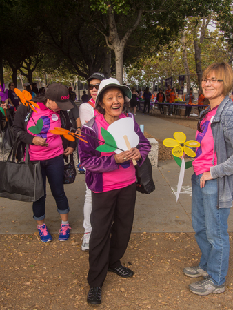 SAN JOSE, CA/USA - October 10, 2015: San Jose Walk to End Alzheimerâs is a part the worldâs largest event to raise awareness and funds for Alzheimerâs care, support and research.のeditorial素材