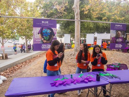 SAN JOSE, CA/USA - October 10, 2015: San Jose Walk to End Alzheimerâs is a part the worldâs largest event to raise awareness and funds for Alzheimerâs care, support and research.のeditorial素材