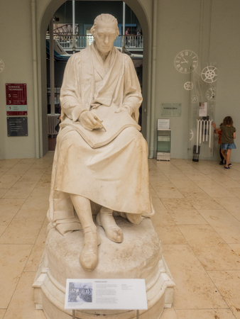 James Watt Statue at National Museums of Scotland in Edinburgh.のeditorial素材