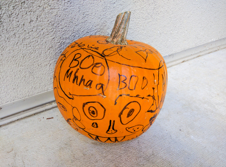 Hand drawn decorated for Halloweenのeditorial素材