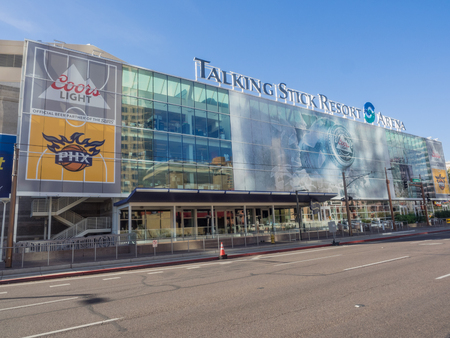Talking Stick Resort Arena is a sports and entertainment arena in downtown Phoenix, Arizona, United States.のeditorial素材