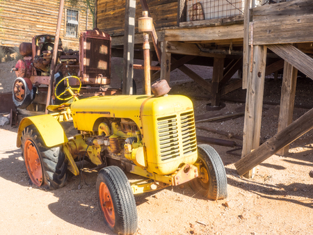 Goldfield was a gold mining town, now a ghost town northeast of Apache Junction in Pinal County, Arizona.の写真素材