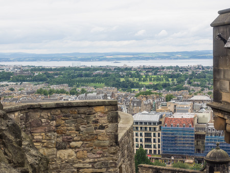 Argyle Tower of the Edinburgh Castle is built over the Portcullis Gate.の写真素材