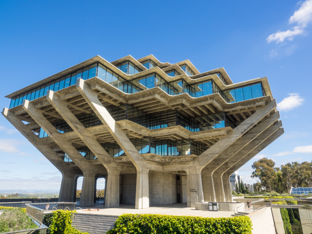 Geisel Library is the main library building of the University of California, San Diego Library. It is named in honor of Audrey and Theodor Seuss Geisel, better known as Dr. Seuss.のeditorial素材