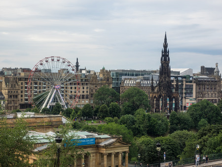 Festival Wheel in East Princes St Gardens in Edinburgh, Scotland.のeditorial素材