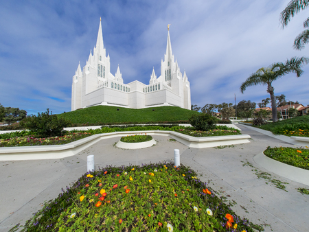 San Diego California Temple is temple of The Church of Jesus Christ of Latter-day Saints. Located near the La Jolla community of San Diego,のeditorial素材