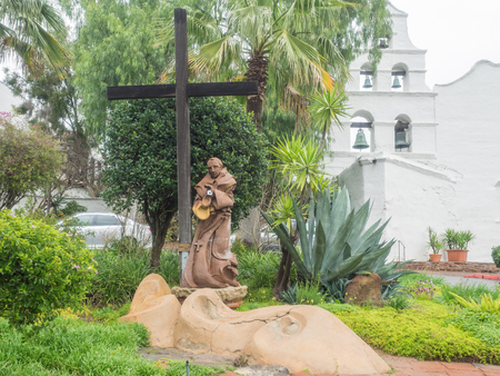 Mission Basilica San Diego de Alcala was the first Franciscan mission in The Californians, a province of New Spain. Located in present-day San Diego, California.の写真素材