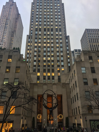 Rockefeller Center is a large complex consisting of 19 highrise commercial buildings between 48th and 51st Streets in New York City.のeditorial素材