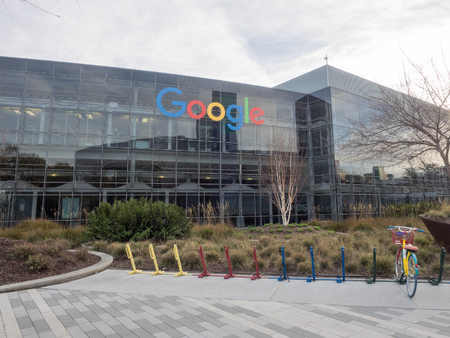 Googleplex is the corporate headquarters complex of Google, Inc., located at 1600 Amphitheatre Parkway in Mountain View, Santa Clara County, California, United States, near San Jose.のeditorial素材