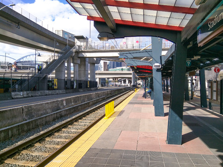 Link light rail is a rapid transit rail system in the Seattle metropolitan area of Washington State, being designed, built and operated by the region's mass transportation agency, Sound Transit.のeditorial素材