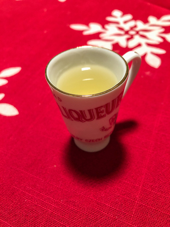 Becherovka is a herbal bitters, often drunk as a digestive aid, that is produced in Karlovy Vary, Czech Republicの写真素材