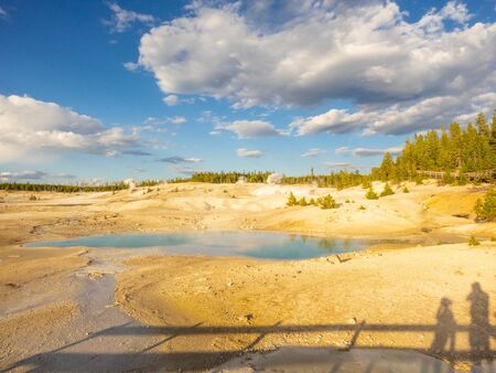 Norris Geyser Basin is the hottest geyser basin in the park and is located near the northwest edge...