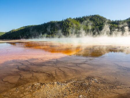 Grand Prismatic Spring in Yellowstone National Park is the largest hot spring in the United States.