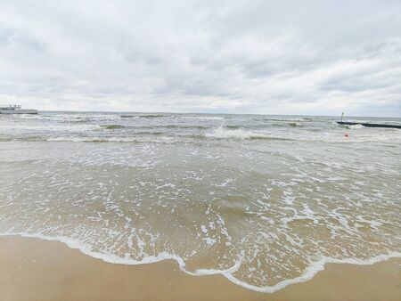 Central Beach in Kolobrzeg during summer vacations.の写真素材