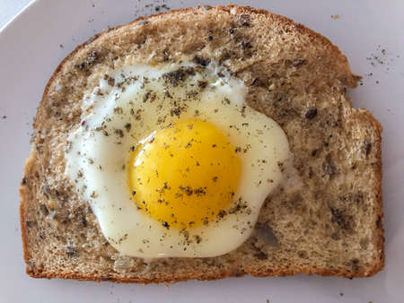 Poached Egg on Toast is the perfect breakfast. It fills you up and also providers the protein needed...