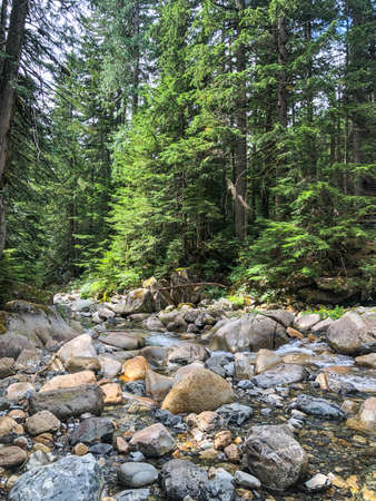 Franklin Falls is a waterfall on the South fork of the Snoqualmie River, the first of three major waterfalls on the South Fork Snoqualmie River.の写真素材