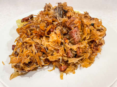 Bigos is a traditional stew typical of Polish and Lithuanian cuisines that many consider to be the Polish national dish.の写真素材